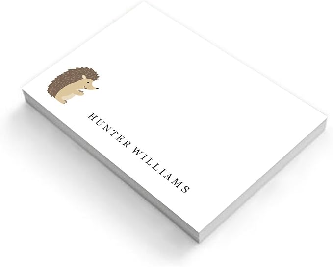 Custom Woodland Creature Hedge Hog Design Post It® Notes - Set of 6-50 Sheets per Post It® Note. Size of Each: 3in x 4in. Made in the USA.