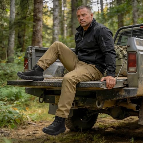 NORTIV 8 Men's Waterproof Military Tactical Work Boots