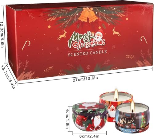 Howemon 24 Pack Christmas Scented Candles Set for Home, Relaxing Stress Relief, Aromatherapy - Natural Soy Wax and Fragrance - Gifts for Women, Mom, Best Friend, Wife, Birthday