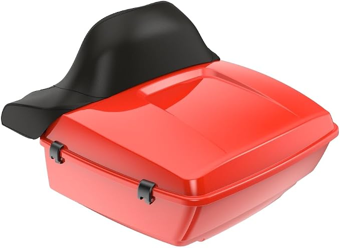 Advanblack Road Glide Tour Trunk Pack Laguna Orange King Tour Trunk Pack Luggage +Wrap-Around Backrest Pad for '97-'25 Harley Touring Road King Street Glide Electra Glide CVO models