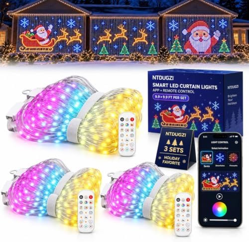 Christmas LED House Net Smart Outdoor Wall Curtain Light Animated Display