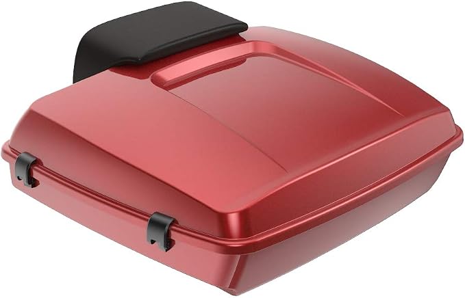Advanblack Road Glide Tour Trunk Pack Ember Red Sunglo Razor Tour Trunk Pack Backrest Pad for '97-'25 Harley Touring Road King Street Glide Electra Glide CVO models