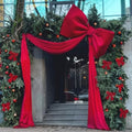 118 x 47 Extra Large Christmas Red Velevt Bow Outdoor