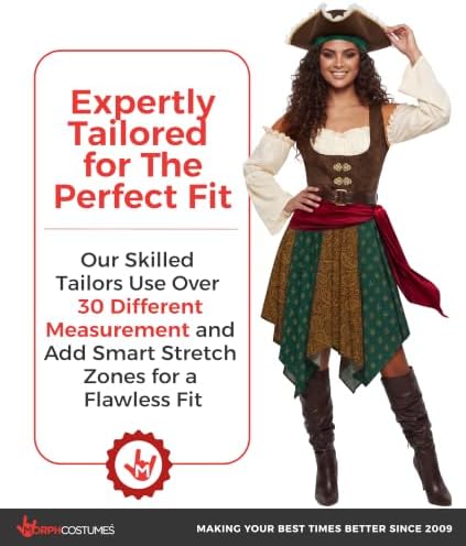 Morph Pirate Costume Women, Boho Pirate Dress, Women Halloween Costume