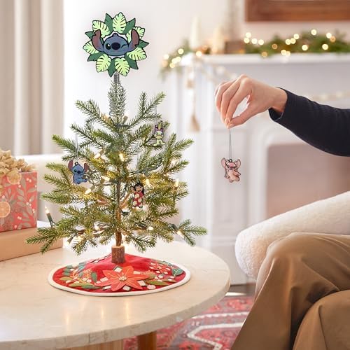 Hallmark Disney Stitch Mini Christmas Tree Topper and Ornaments, Set of 5