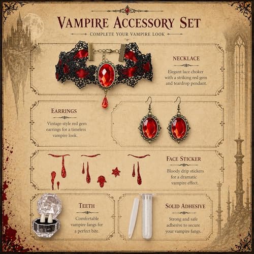 Vampire Costume for Women Gothic Vampire Witch Dress Halloween Adult