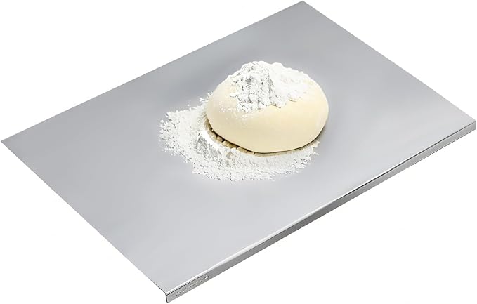 304 Stainless Steel Cutting Board – Stainless Steel Kitchen Chopping Boards Non-Slip, Dishwasher Safe – Ideal for Meat, Vegetables, Fruits, Bread & Baking – Commercial & Home Use (23.6 * 15.7in)