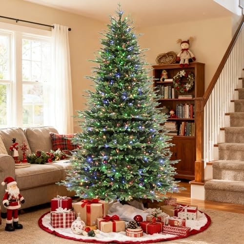 Hykolity 9 ft Prelit Christmas Tree with 600 Multicolor LEDs