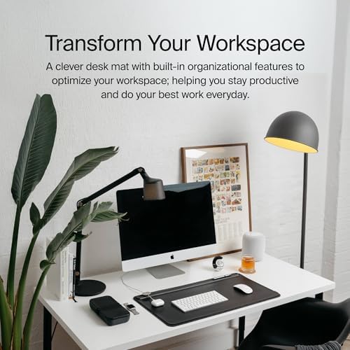 Orbitkey Slim Leather Desk Mat - Stone Desk Pad