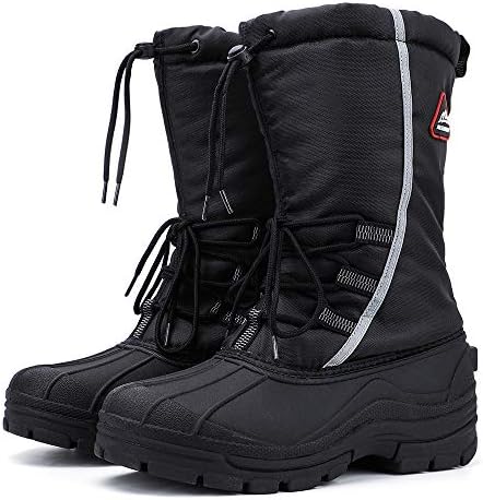 ALEADER Men's Winter Waterproof Insulated Shell Warm Inner Comfortable Outdoor Snow Boots