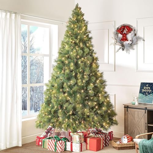 Naomi Home Vail 9ft Artificial Prelit Pine Cone Christmas Tree