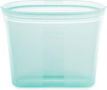 Zip Top Reusable Food Storage Bags | Sandwich Bag [Teal] | Silicone Meal Prep Container | Microwave, Dishwasher and Freezer Safe | Made in the USA