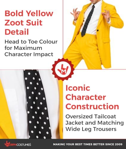 fun shack Yellow Suit Costume Men, Zoot Suit, Halloween Costumes for Men