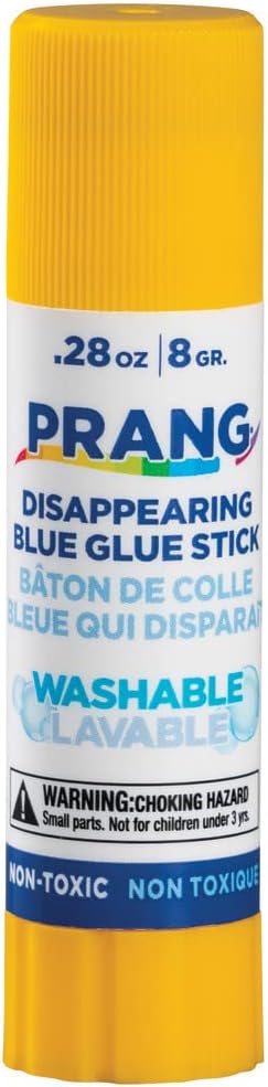 Prang Washable Glue Stick, Blue, 0.28 oz., 60 Count