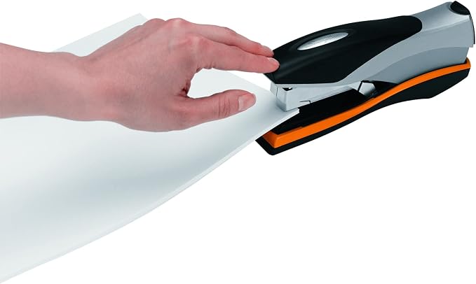 Swingline Stapler, Full Strip Desktop Stapler, 40 Sheet Capacity, Low Force, Optima 40, Silver/Black/Orange (87840)