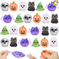 JOYIN 24 PCS Halloween Mini Glitter Squishy Toys, Slow Rising Squishy Toys, Anxiety Relief Stress Balls, Sensory Toy for Kids Teens, Party Favors, Trick or Treating, Classroom Prize