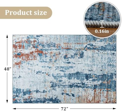 Office Chair Mat for Hardwood Floor, 72"x48" Easy Glide Computer Chair Mat Protector for Rolling Chair Under Desk Rug Nonslip Backing, Machine Wash