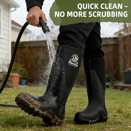 Men's Waterproof Rubber Mud Boots, 6mm Neoprene