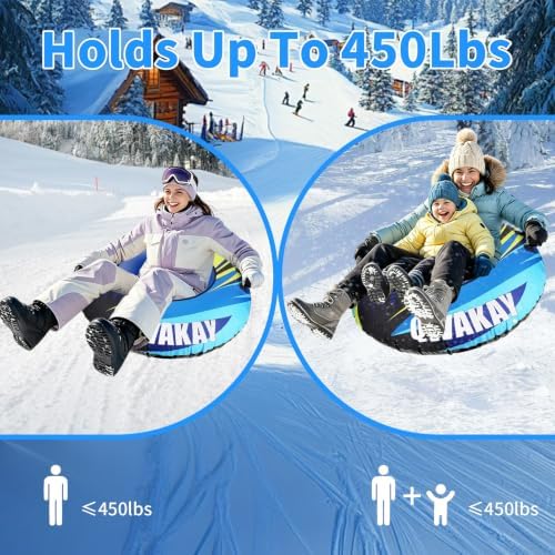 Snow Tube for Sledding Heavy Duty - Snow Sled for Kids and Adult