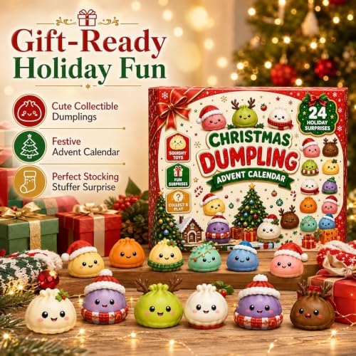 2026 Christmas Squishies Advent Calendar, 24-Day Countdown for Adults