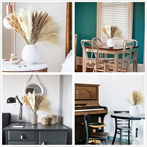 200PCS Dried Flower Bouquet – Pampas Grass, Floral Decor for Home, Wedding, and Boho Style | Perfect for Vases, Fall, Spring, Summer, and Winter Arrangements