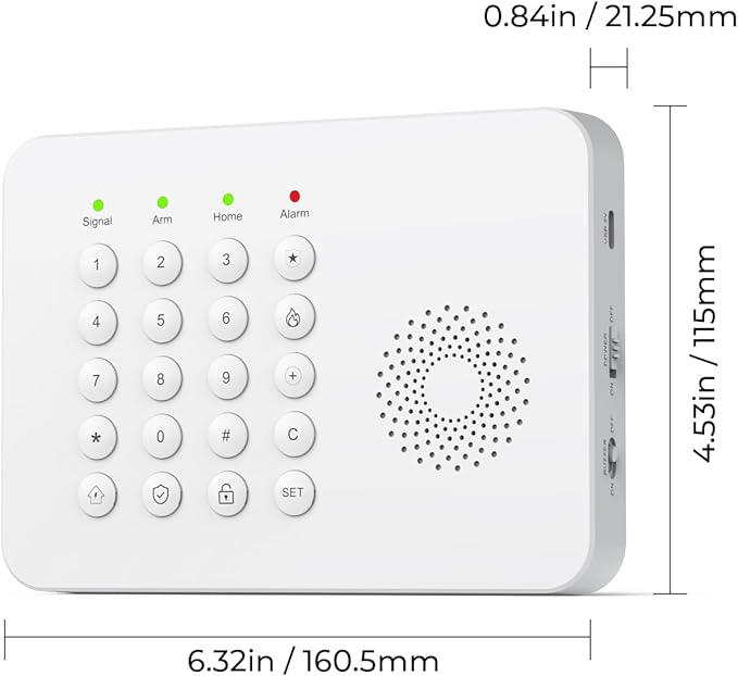 Wireless Home Security System WiFi/4G Home Alarm System with Phone APP Alert | Voice Control | No Subscription Fees | 24/7 Monitoring | Alexa Compatible