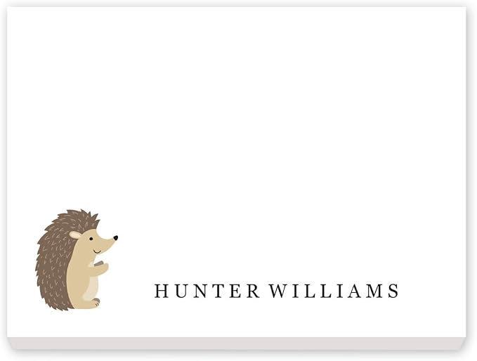 Custom Woodland Creature Hedge Hog Design Post It® Notes - Set of 6-50 Sheets per Post It® Note. Size of Each: 3in x 4in. Made in the USA.