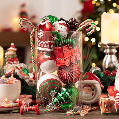 Valery Madelyn 60ct Christmas Ball Ornaments Tree Decorations Set