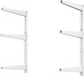 Delta Minimalistic White Shelf Brackets Cycle, Set of 6 Fully Adjustable 12-inch Heavy Duty Shelf Brackets, Holds Up to 480 lbs, Modern Shelf Bracket for Wood Shelves