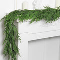 6 Ft Christmas Norfolk Pine Garland, Dense Realistic Pine Garland Ornament