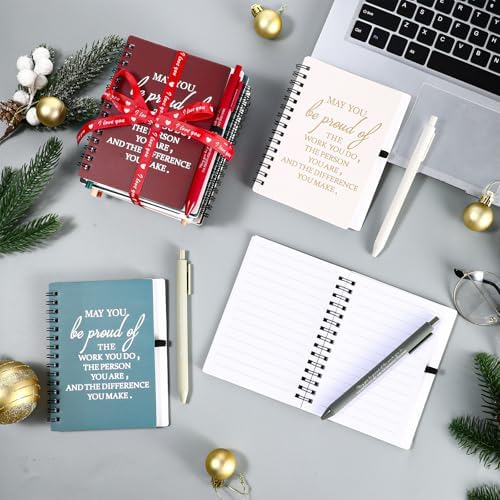 Honoson 20 Sets/40 Pcs Employee Notebook Pen Gifts, Bright Color