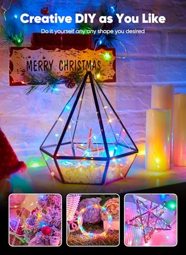 Brightown 12 Pack Multicolor Fairy Lights for Holiday Decor