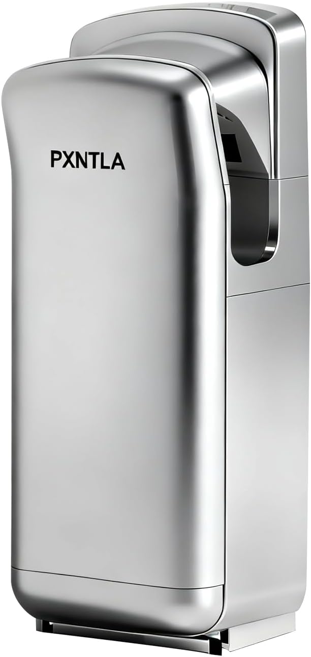 Vertical Hand Dryer - Hand Dryers for Commercial Bathrooms with HEPA Filter - Hand Dryer for Modern Home Bathrooms with High Speed Jet Air Motor (Silver)