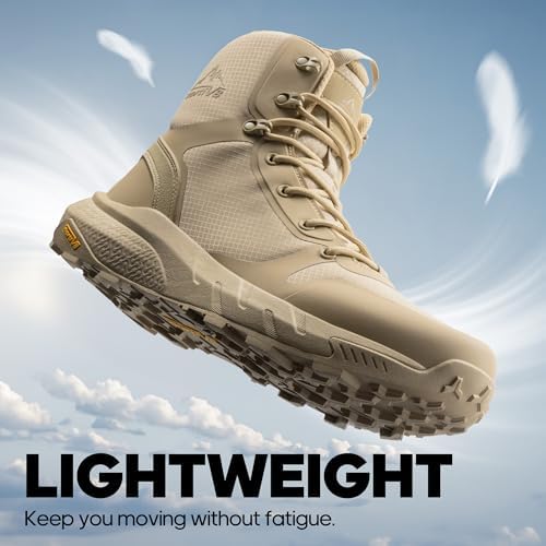 NORTIV 8 Men's Military Tactical Boot Zipper Lightweight