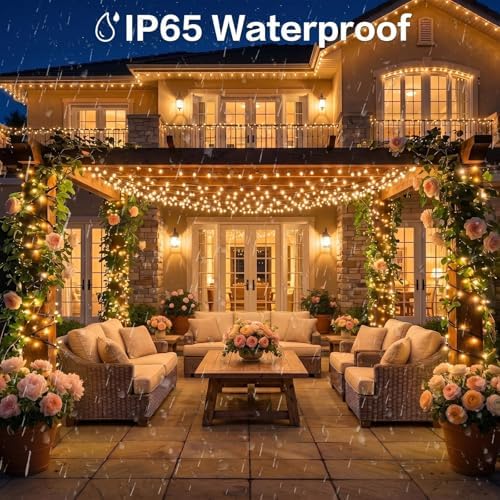 SyouHome Solar String Lights Outdoor, 6 Pack 600 LED Solar Christmas Lights