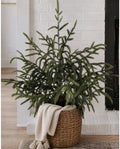 Christmas Decorations - 24" Real Touch Artificial Pine Tree in Black Pot
