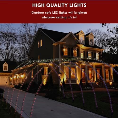 3 Pack Light Arch, for Holiday Christmas Wedding, Outdoor Decoration, Simple & Easy Assembly, Customizable & Reusable, Doorway Pathway Yard Backdrop Decor (Light Arch, 2)