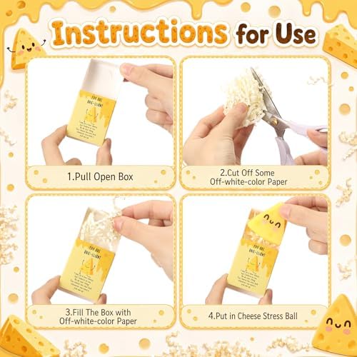 24 Sets Positive Gifts Cheese Toys with Support Boxes, Cute Party Favors