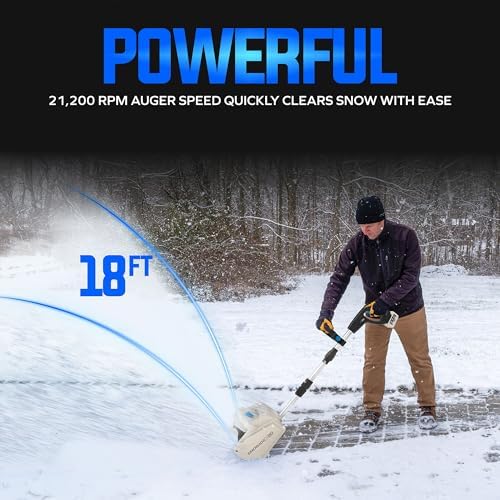 Snow Joe Cordless Electric Snow Shovel with Adjustable Handle, X20-SNOW-5A