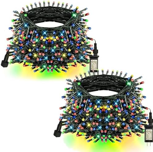 TW SHINE Christmas Lights, Total 400 LED 132FT Outdoor Christmas Lights Plug in with 8 Modes, Waterproof Multi Colored Light Outdoor, Indoor Xmas Decorations for Party Yard Decor
