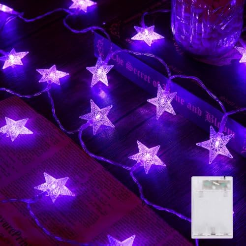 Minetom 50 LED Star String Lights, 17ft Battery Operated Fairy Lights