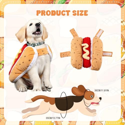 5 Pcs Ketchup Mustard Couples Costumes and Pet Hot Dog Costume