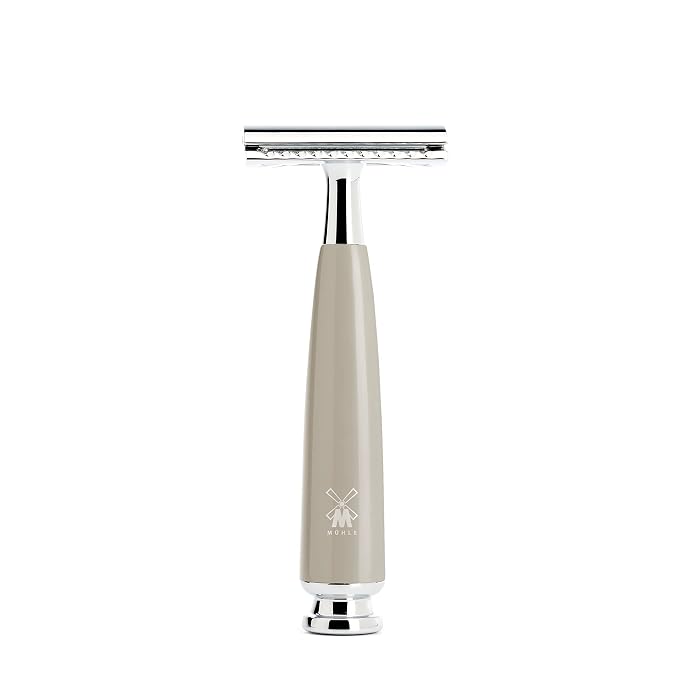 MÜHLE Rytmo Safety Razor - Safety Razor for Classic Razor Blades - High-Grade Resin Handle in Melange with Metal Accents