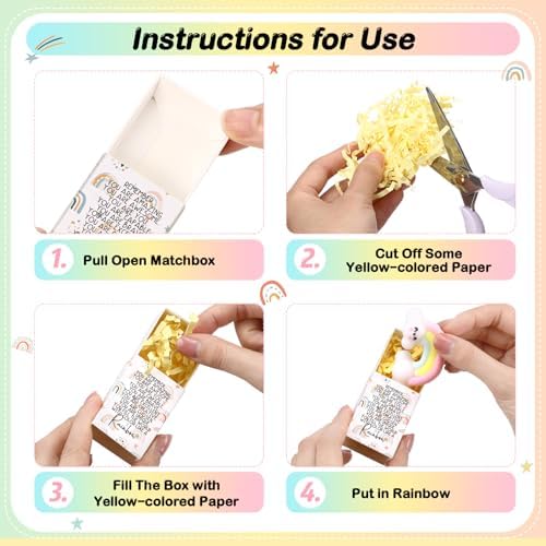24 Sets Rainbow Positive Gifts You are Awesome Party Favors with Boxes