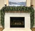 9 Ft 2 Pcs Christmas Garland, Realistic Cedar Garland