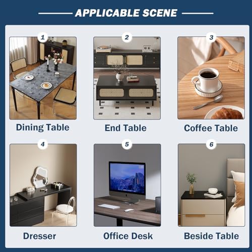 OstepDecor Floral Table Protector 16" x 32", 1.5mm Thick Vinyl Desk Mat