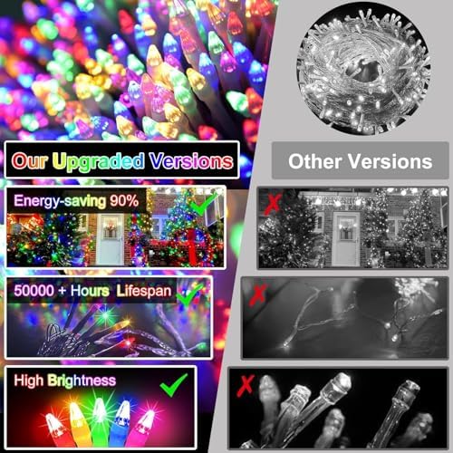 750 LED 240FT Christmas String Lights Outdoor, 12 Pro Modes with Timer