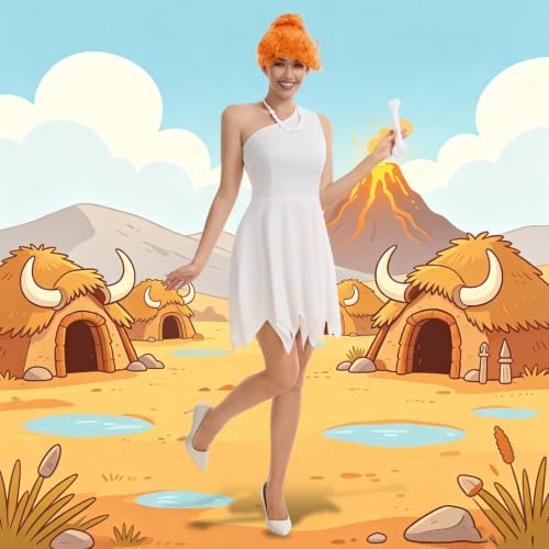 Womens Caveman Costume, for Halloween and Family Parties