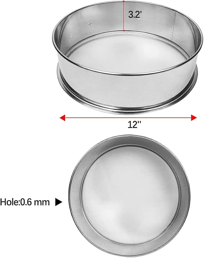 Sidasu Vibrating Sifter Mesh Screen Stainless Steel Vibrating Sieve Mesh Screen 30 Mesh for Automatic Powder Sifter Machine