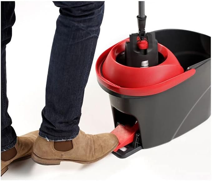 Vileda Floor mop, Microfibre, red, Set